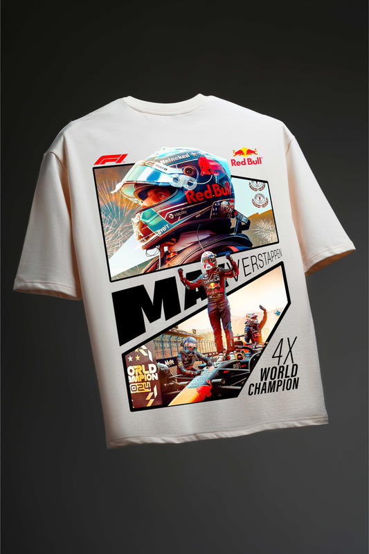 Max Verstappen Red Bull Racing 4X World Champion T-Shirt