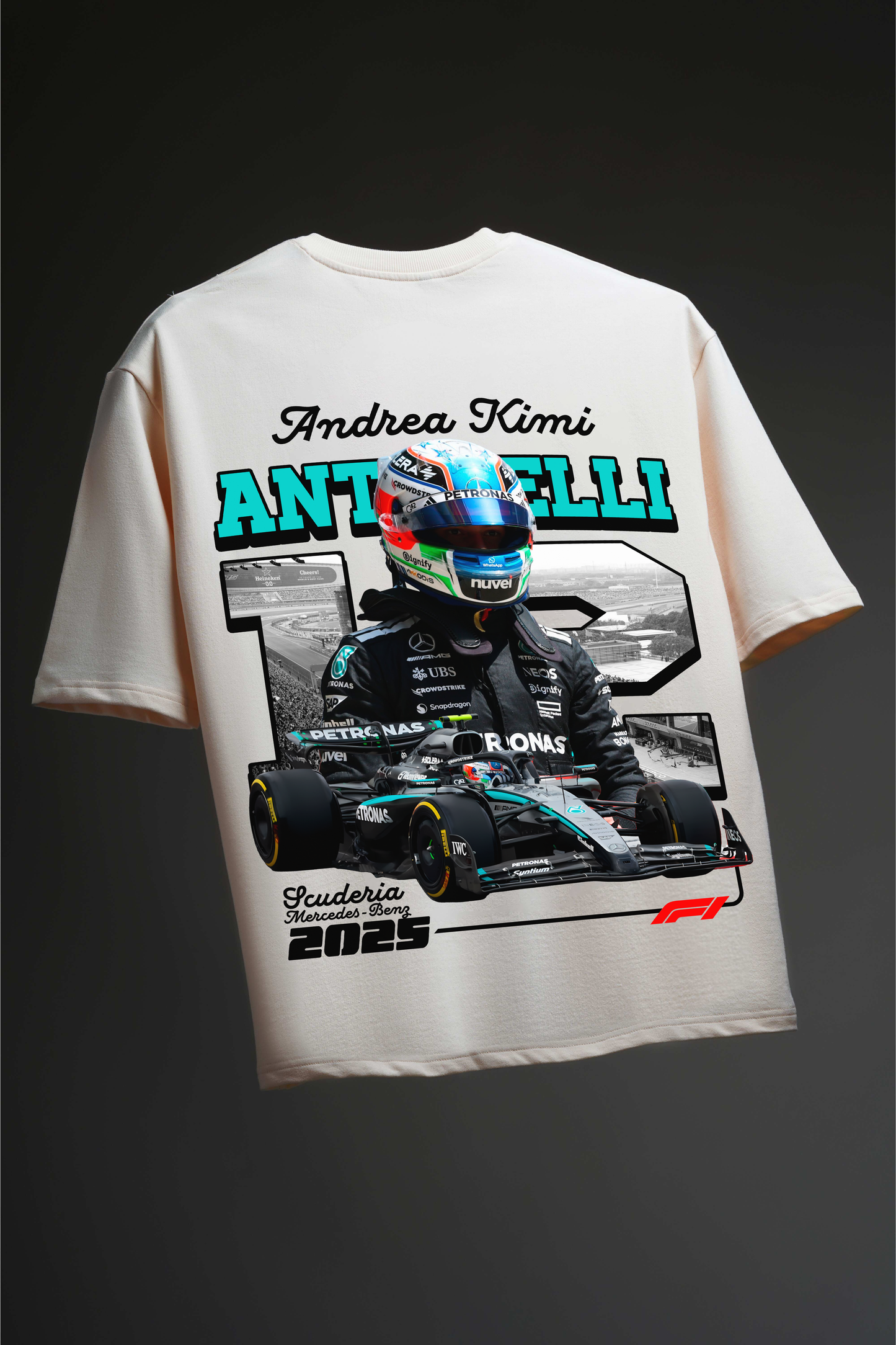 Andrea Kimi Antonelli Mercedes F1 2025 Graphic T-Shirt