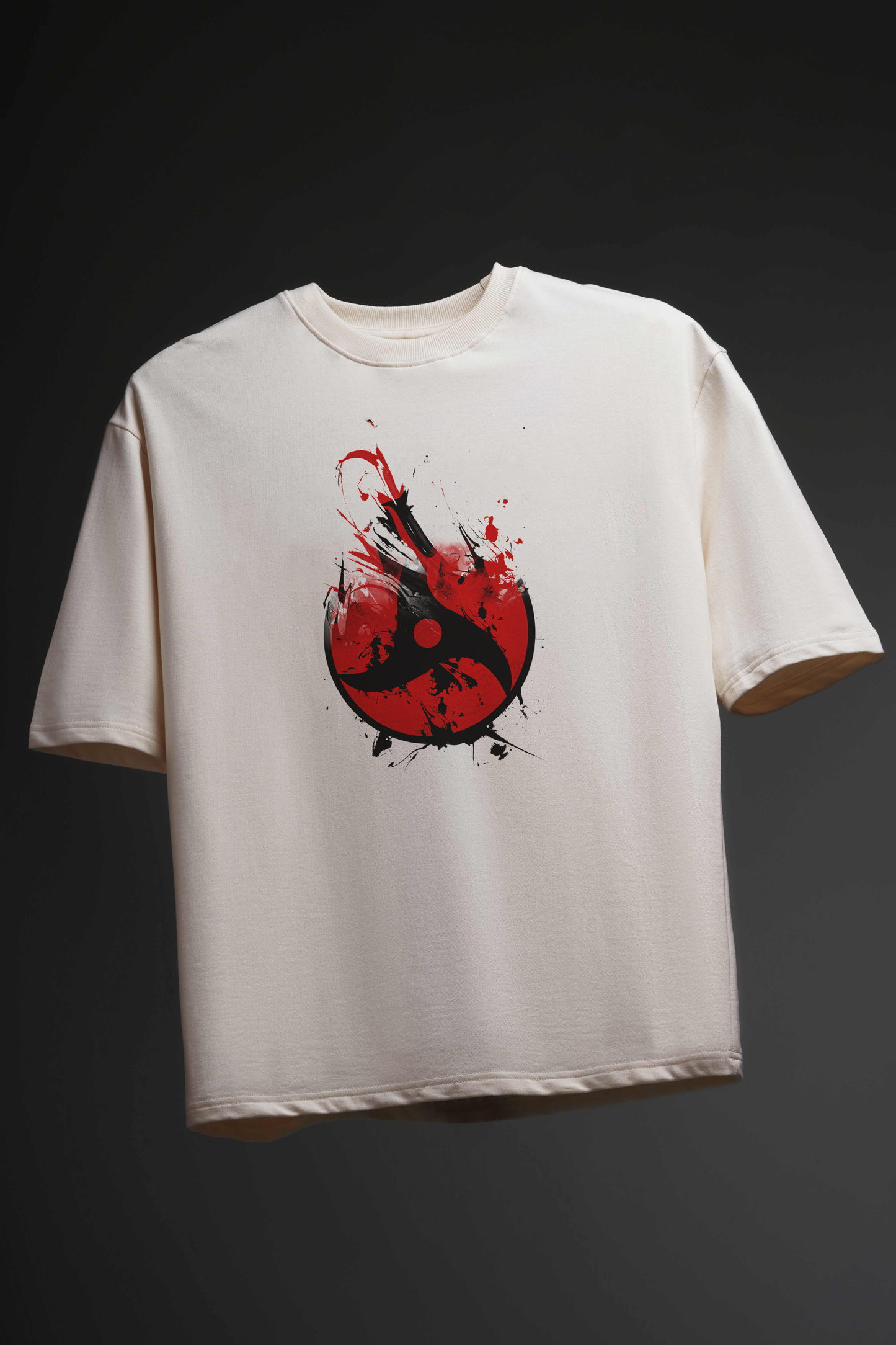 Itachi Uchiha Beige Tshirt (Oversized Fit)