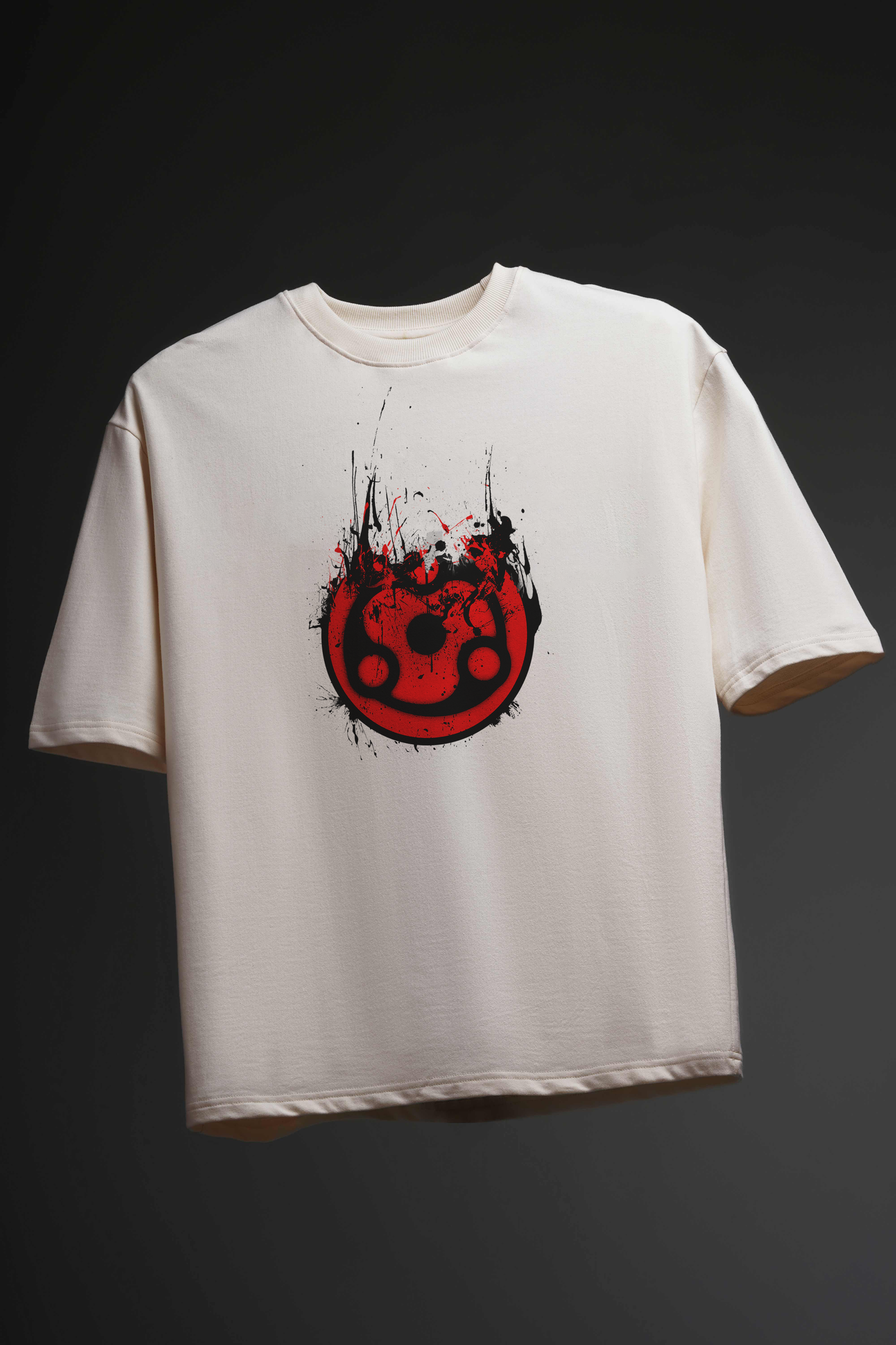 Madara Uchiha Beige Tshirt (Oversized Fit)