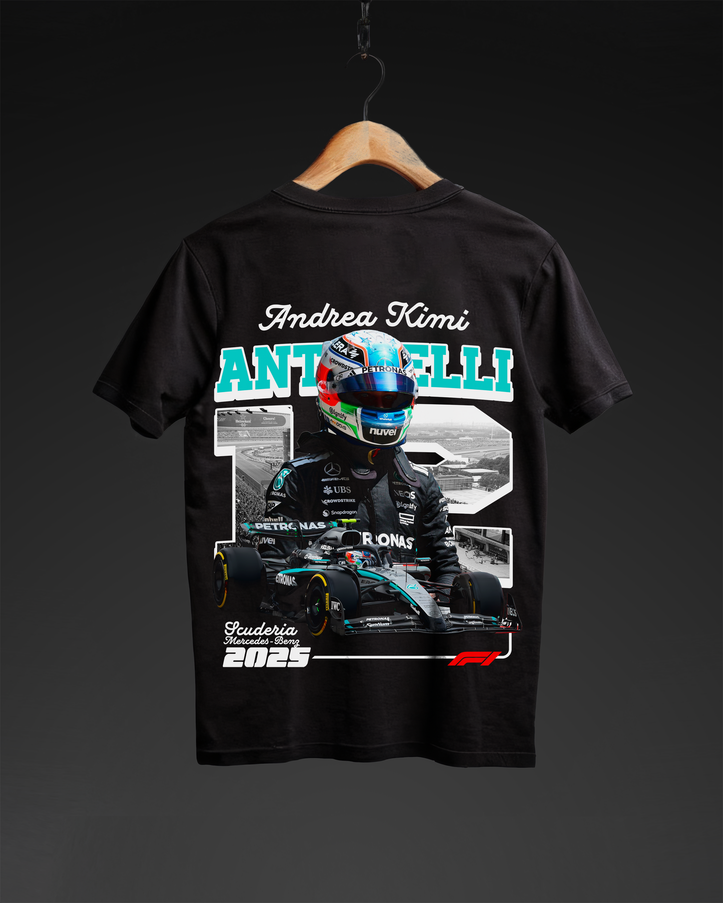 Andrea Kimi Antonelli Mercedes F1 2025 Graphic T-Shirt