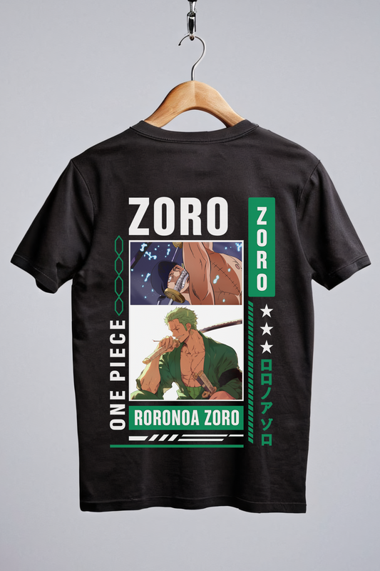 Roronoa zoro tshirt Black (Oversized Fit)