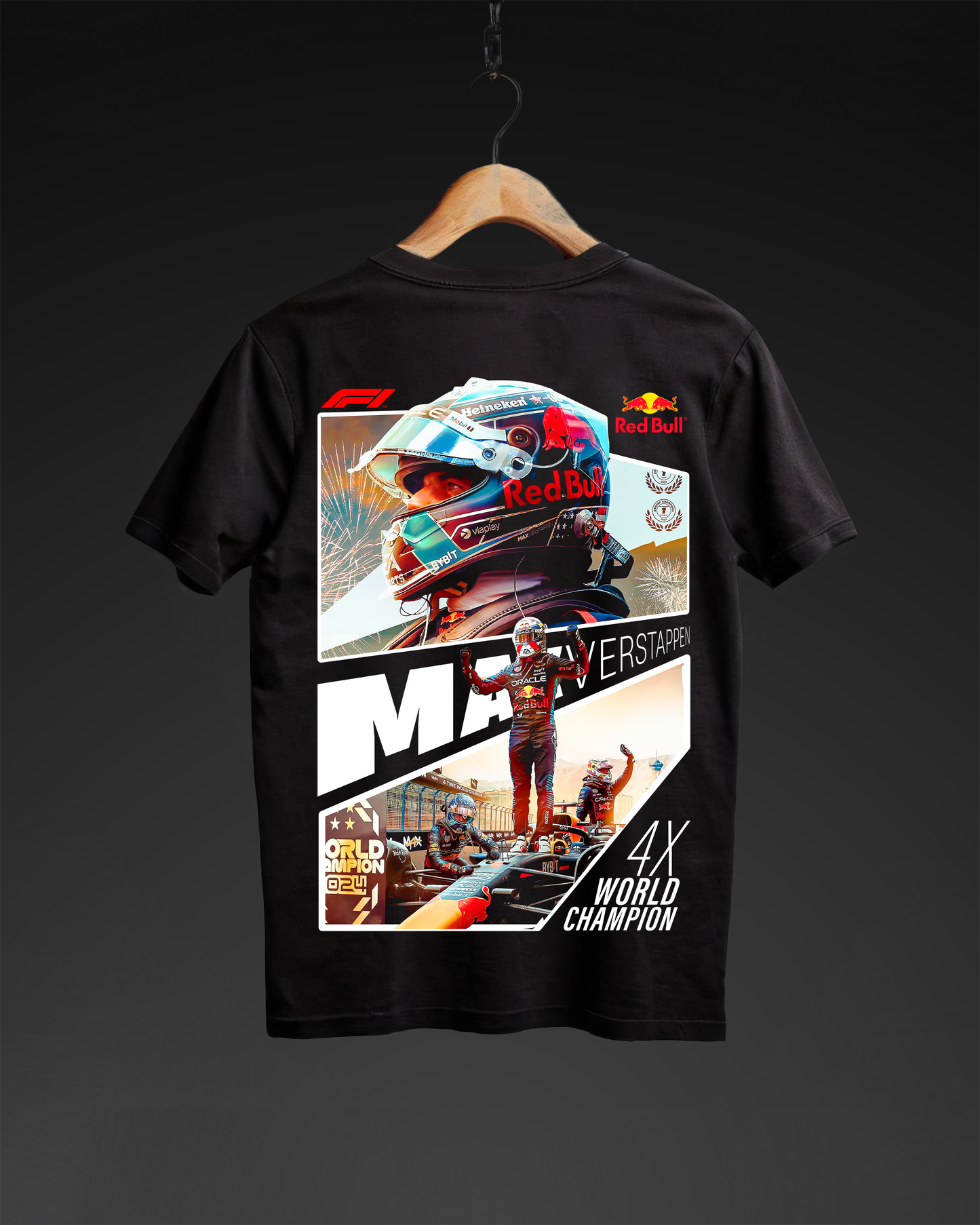Max Verstappen Red Bull Racing 4X World Champion T-Shirt