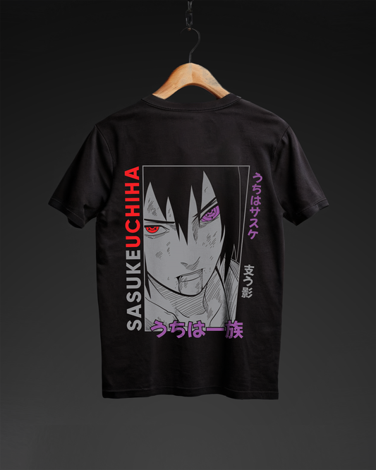 Sasuke Uchiha Black Tshirt (Oversized Fit)