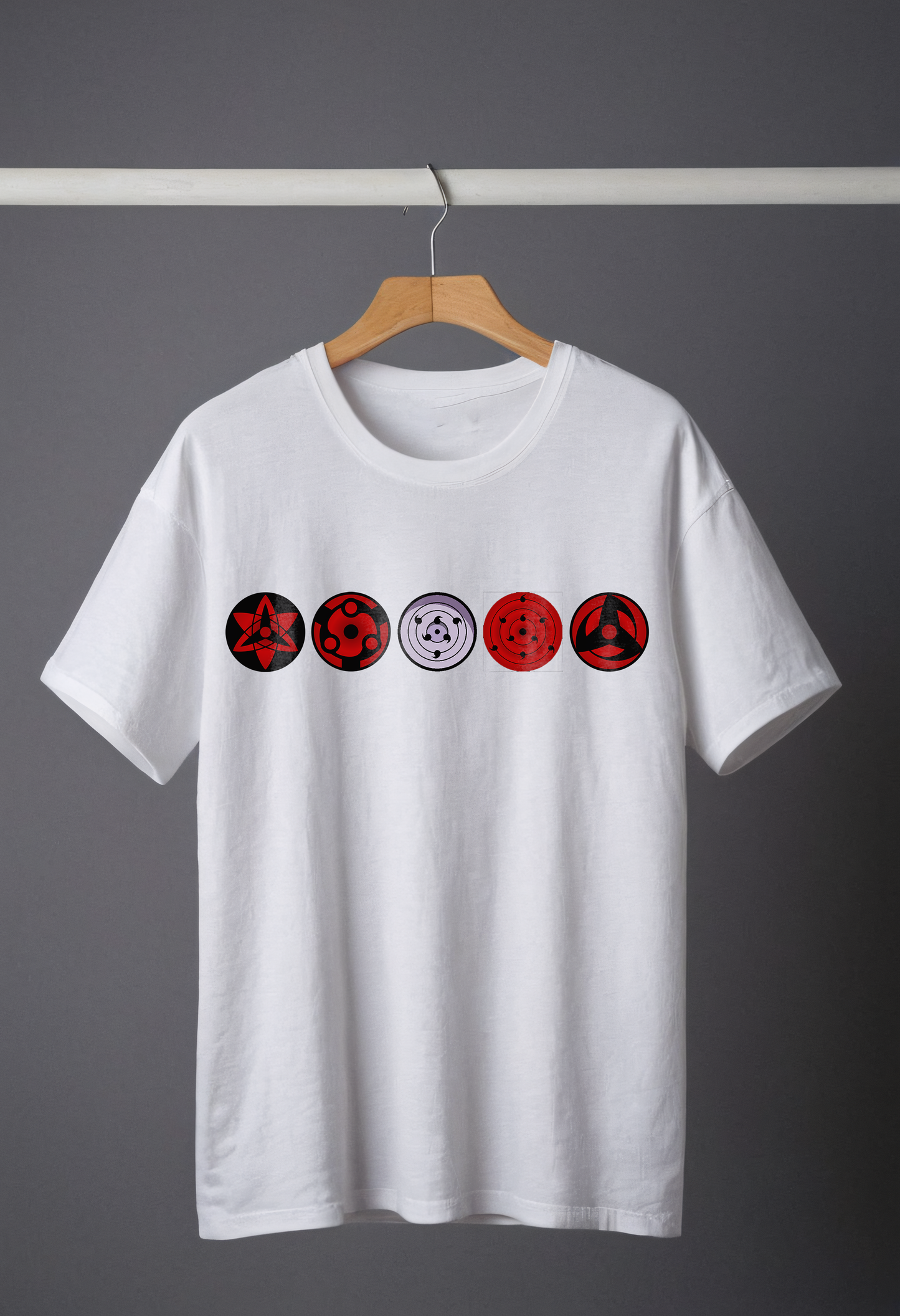Uchiha Sharingan White Tshirt (Oversized Fit)
