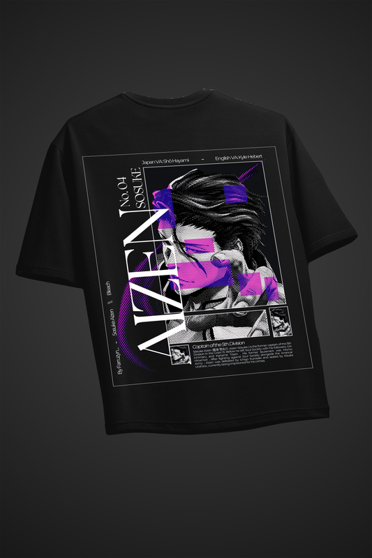 Sosuke Aizen Black Oversized Tee