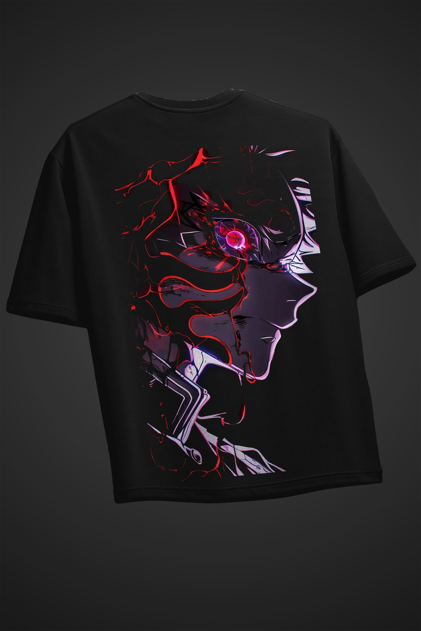 Demon Tanjiro Kamado Black Oversized Tee