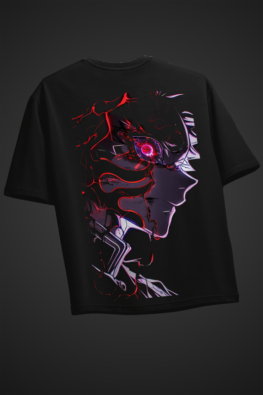 Demon Tanjiro Kamado Black Oversized Tee