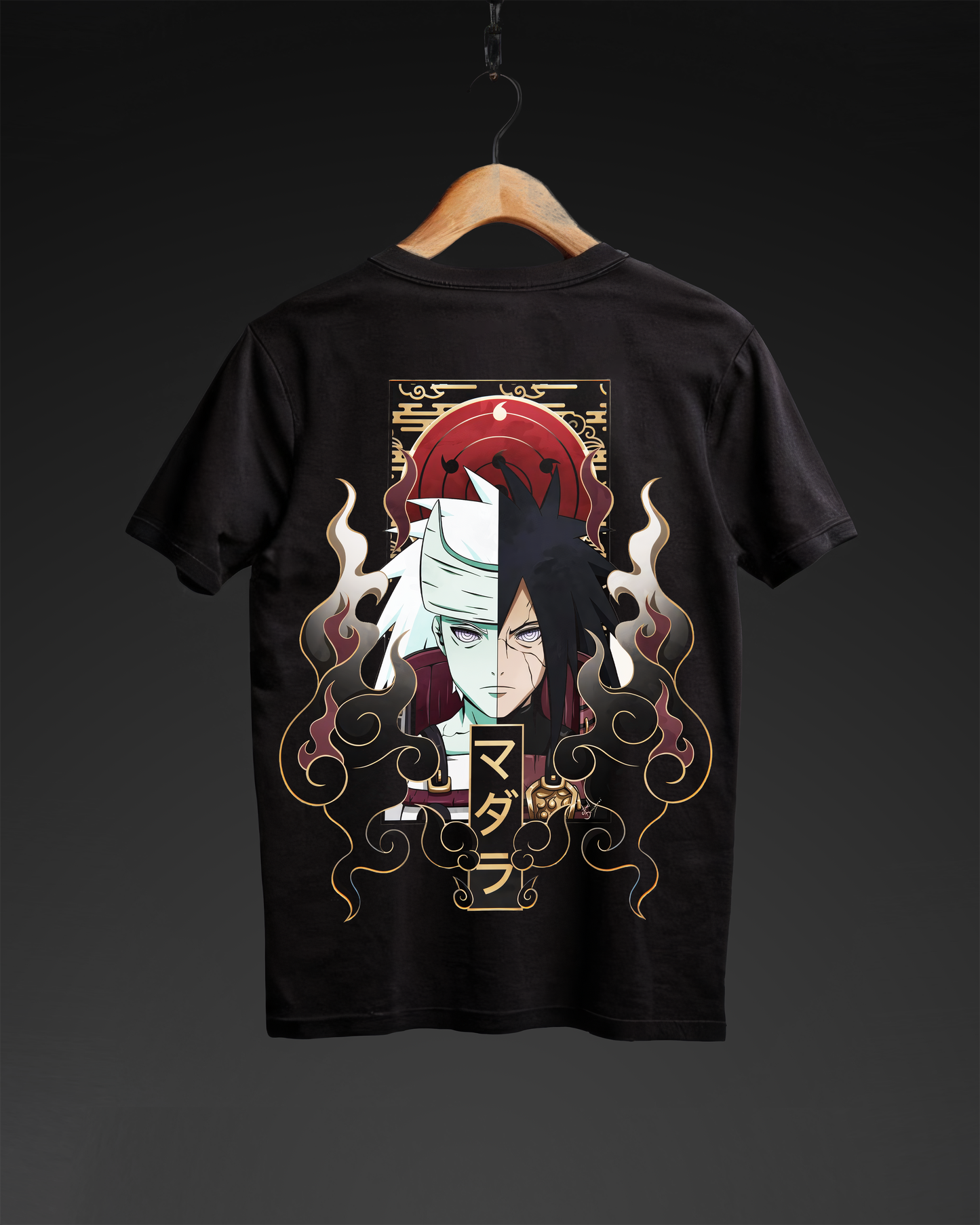 Madara Uchiha Black Tshirt (Oversized Fit)