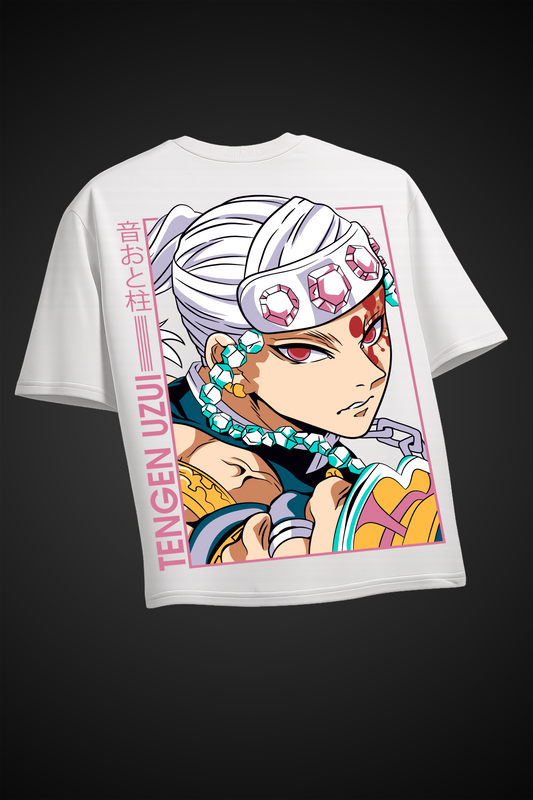 Tengen Uzui White Oversized Tee