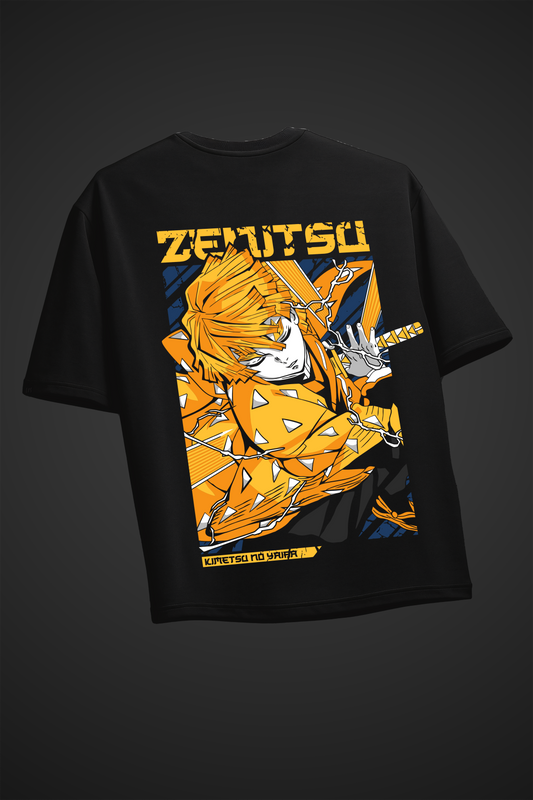 Zenitsu Black Oversized Tee