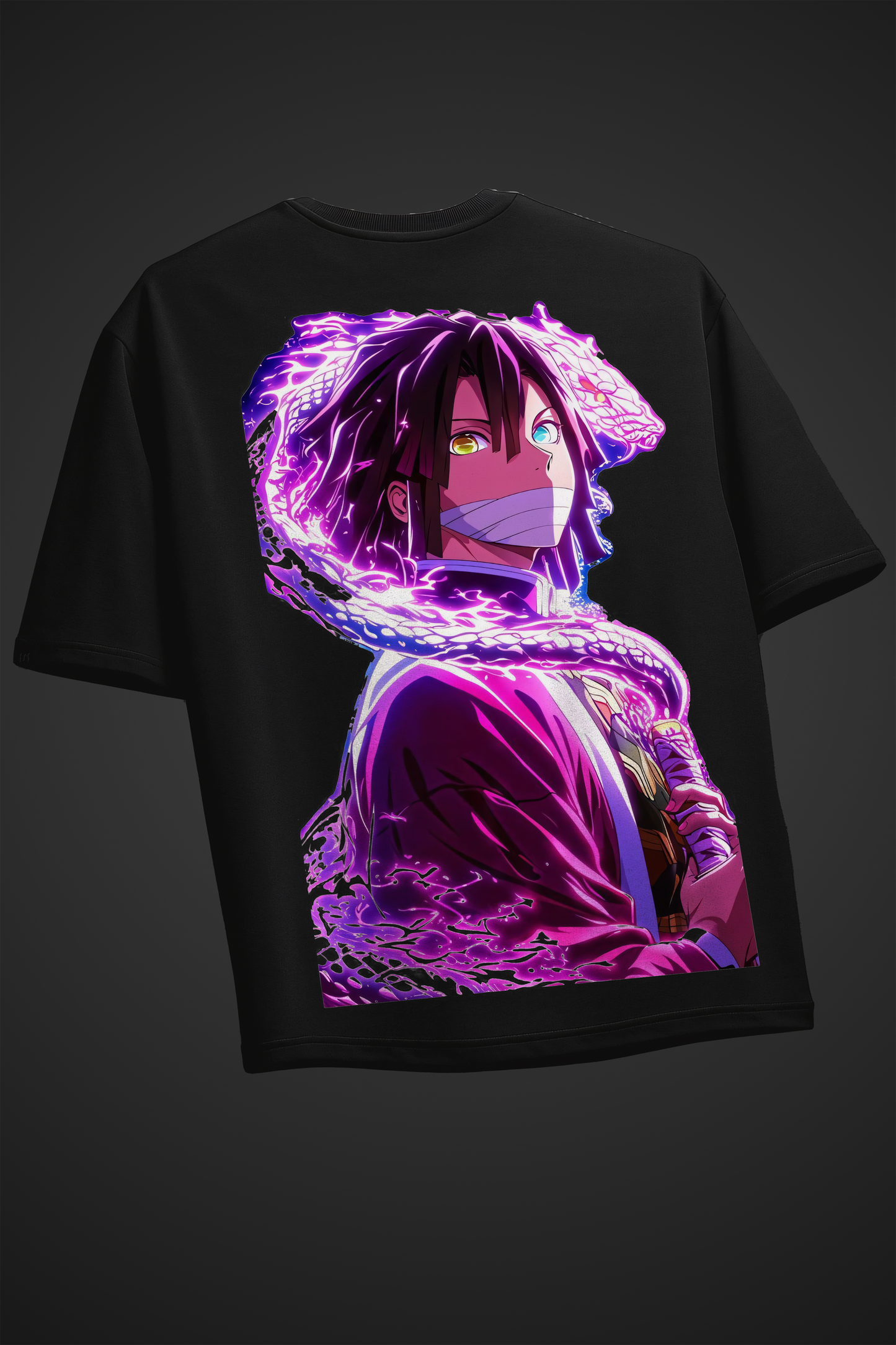 Obanai Black Oversized Tee