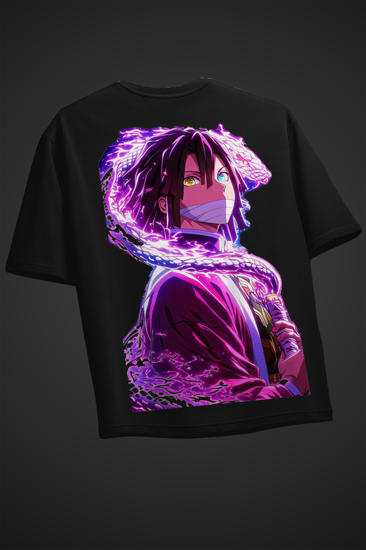 Obanai Black Oversized Tee