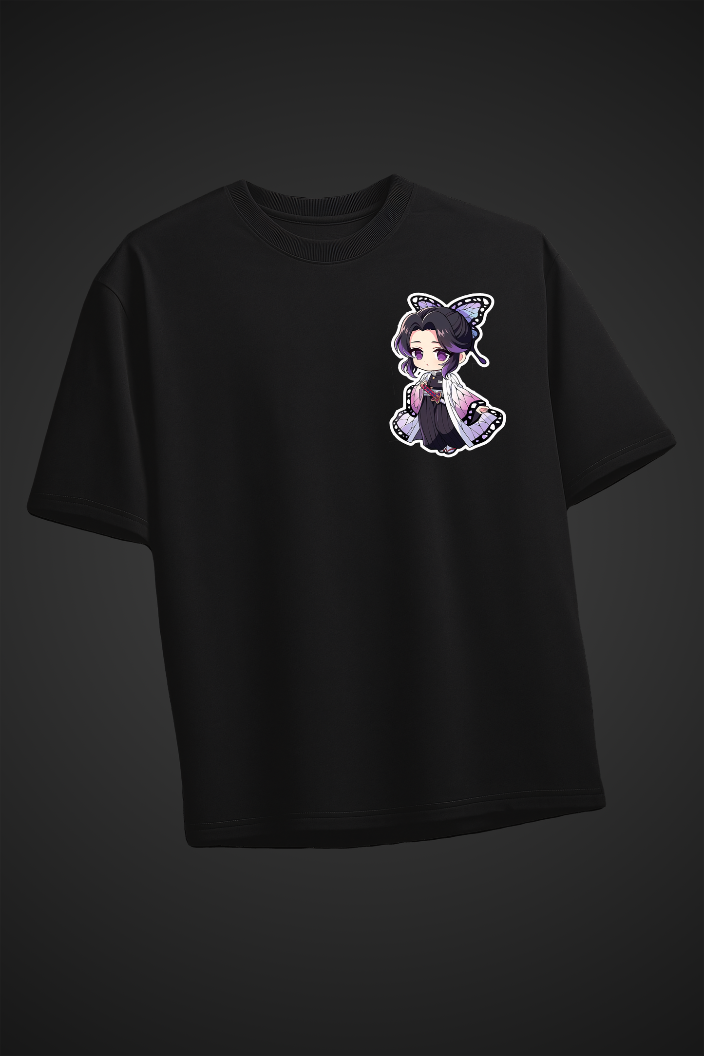 Hashira Shinobu Black Oversized Tee
