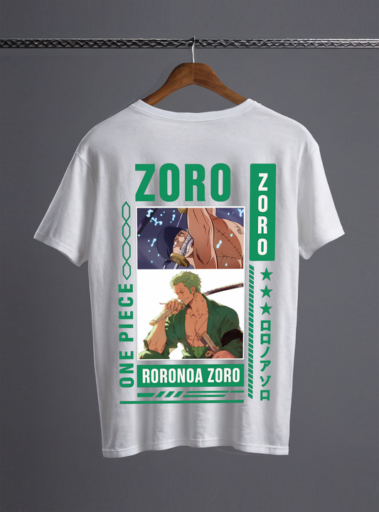 Roronoa zoro tshirt White (Oversized Fit)