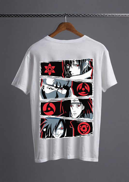 Uchiha Sharingan White Tshirt (Oversized Fit)