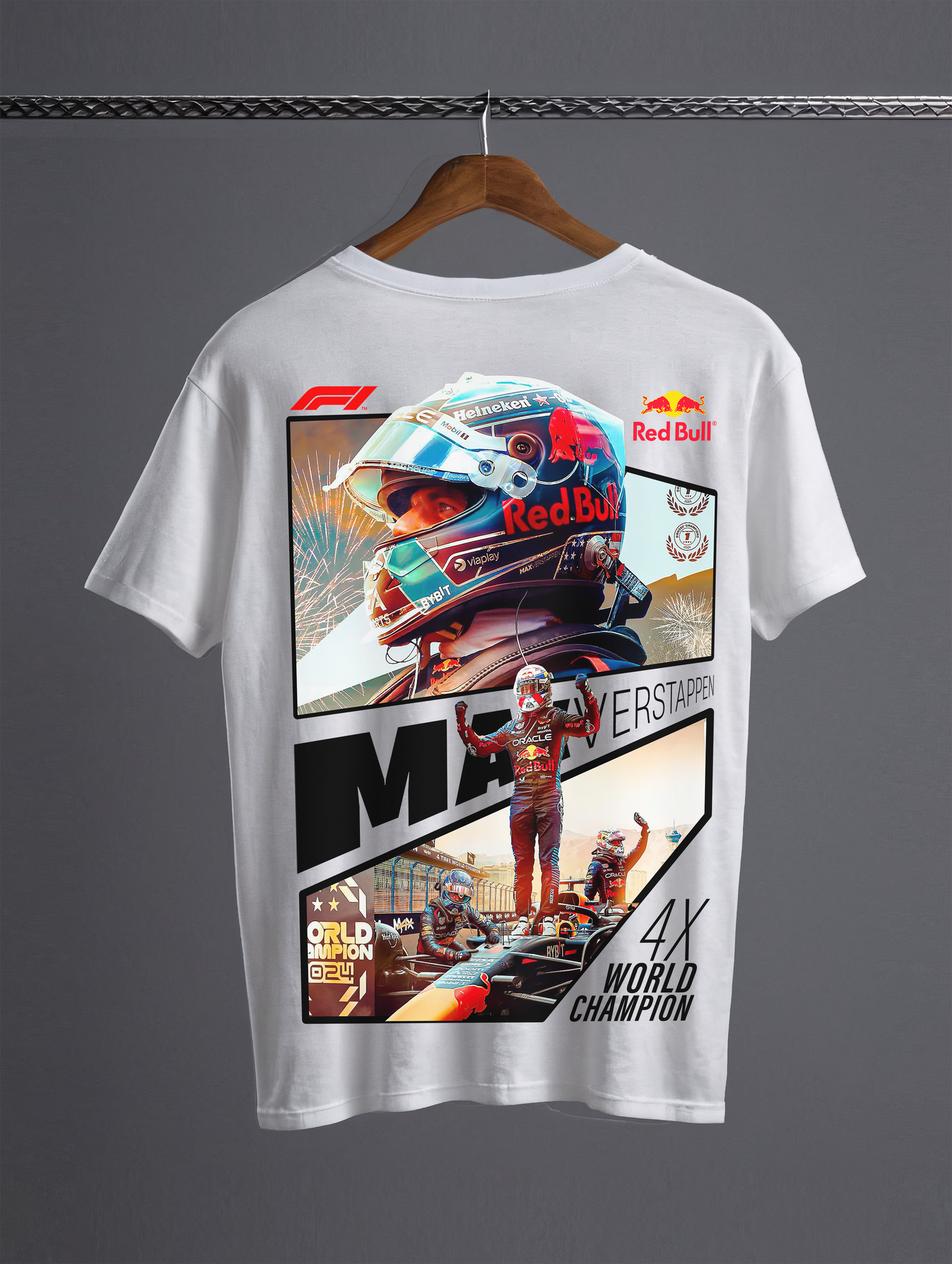 Max Verstappen Red Bull Racing 4X World Champion T-Shirt
