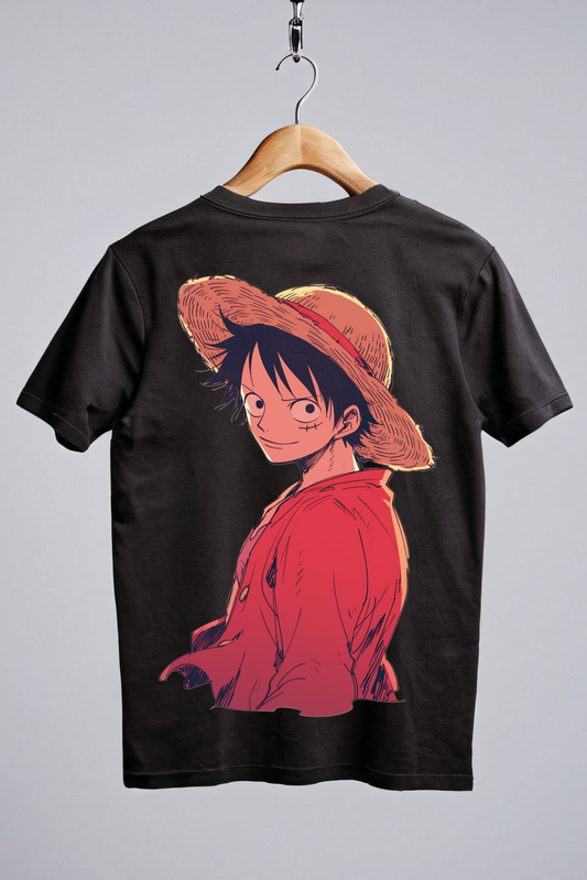 Monkey-D-Luffy Tshirt (Black) (Oversized Fit)
