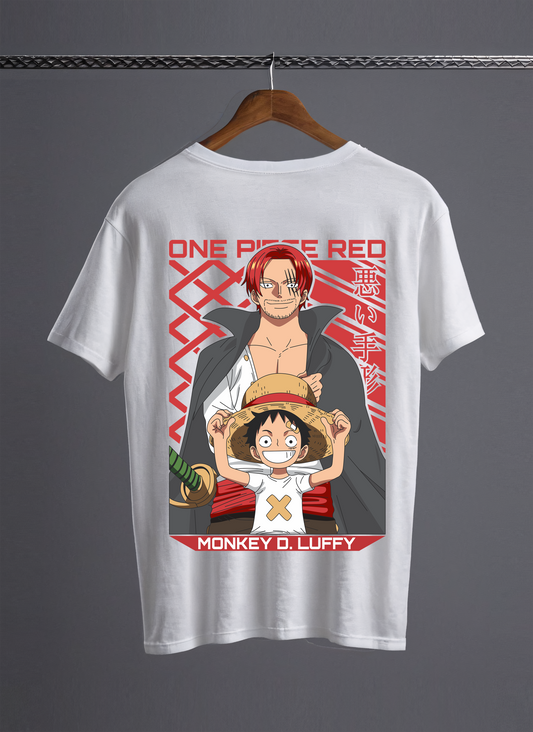 Luffy with Shanks T-shirt (Oversized Fit)