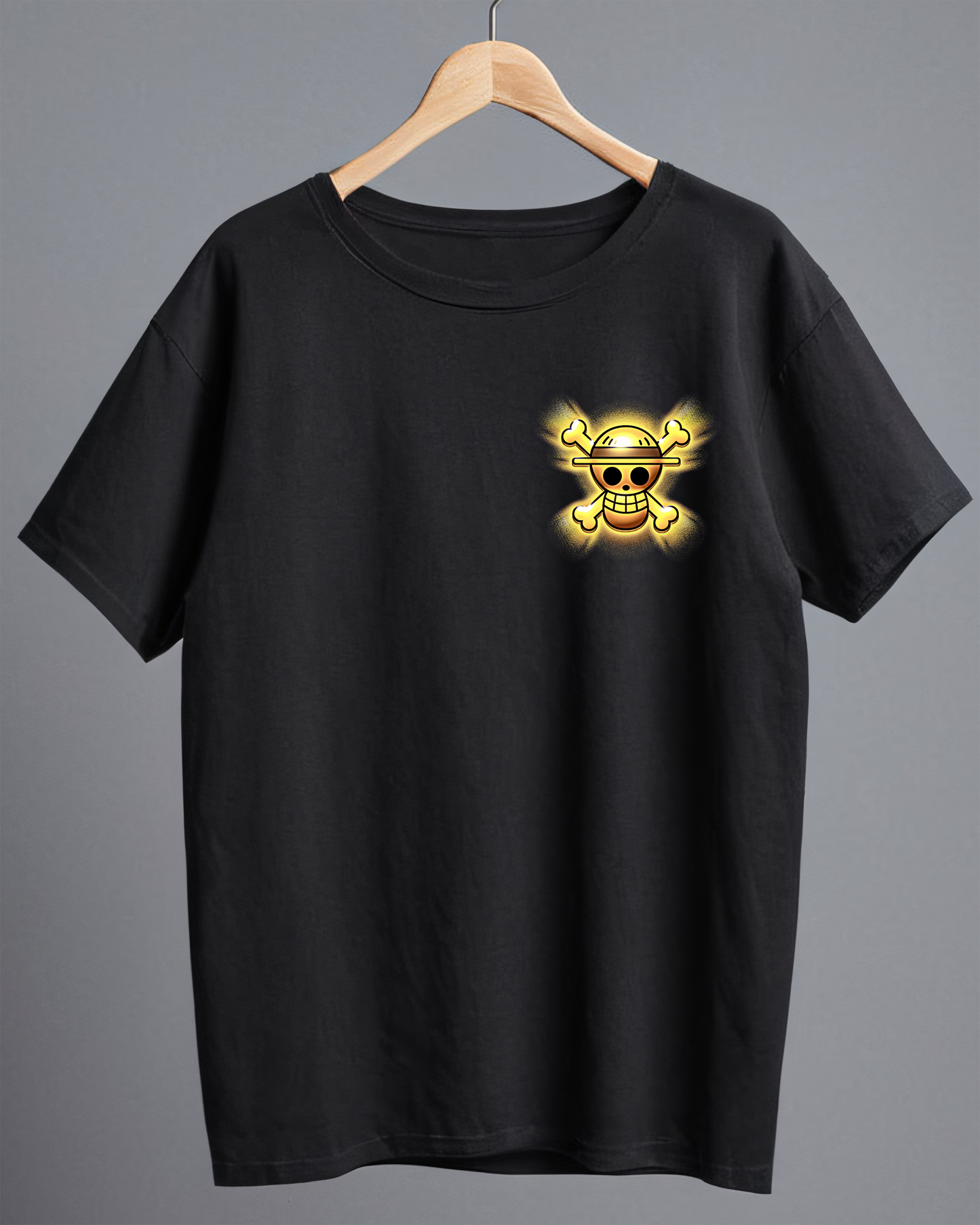 Chibi Luffy Tshirt (Black) (Oversized Fit)