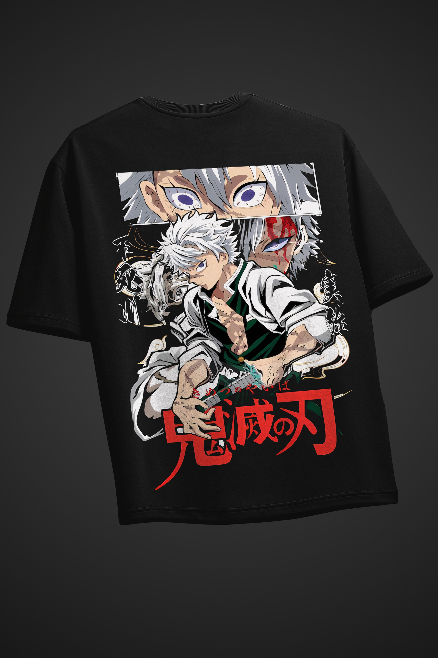 Hashira Sanemi Black Oversized Tee