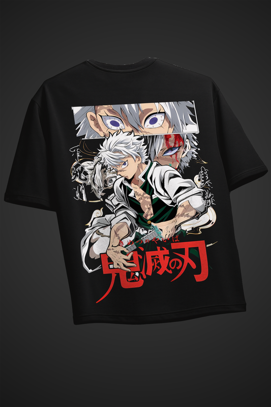 Hashira Sanemi Black Oversized Tee