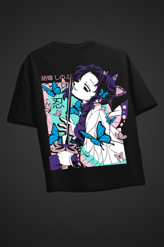 Hashira Shinobu Black Oversized Tee