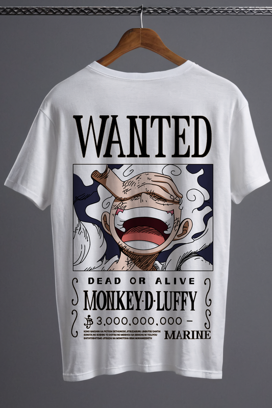 Luffy Wanted Poster T-shirt (Oversized Fit)