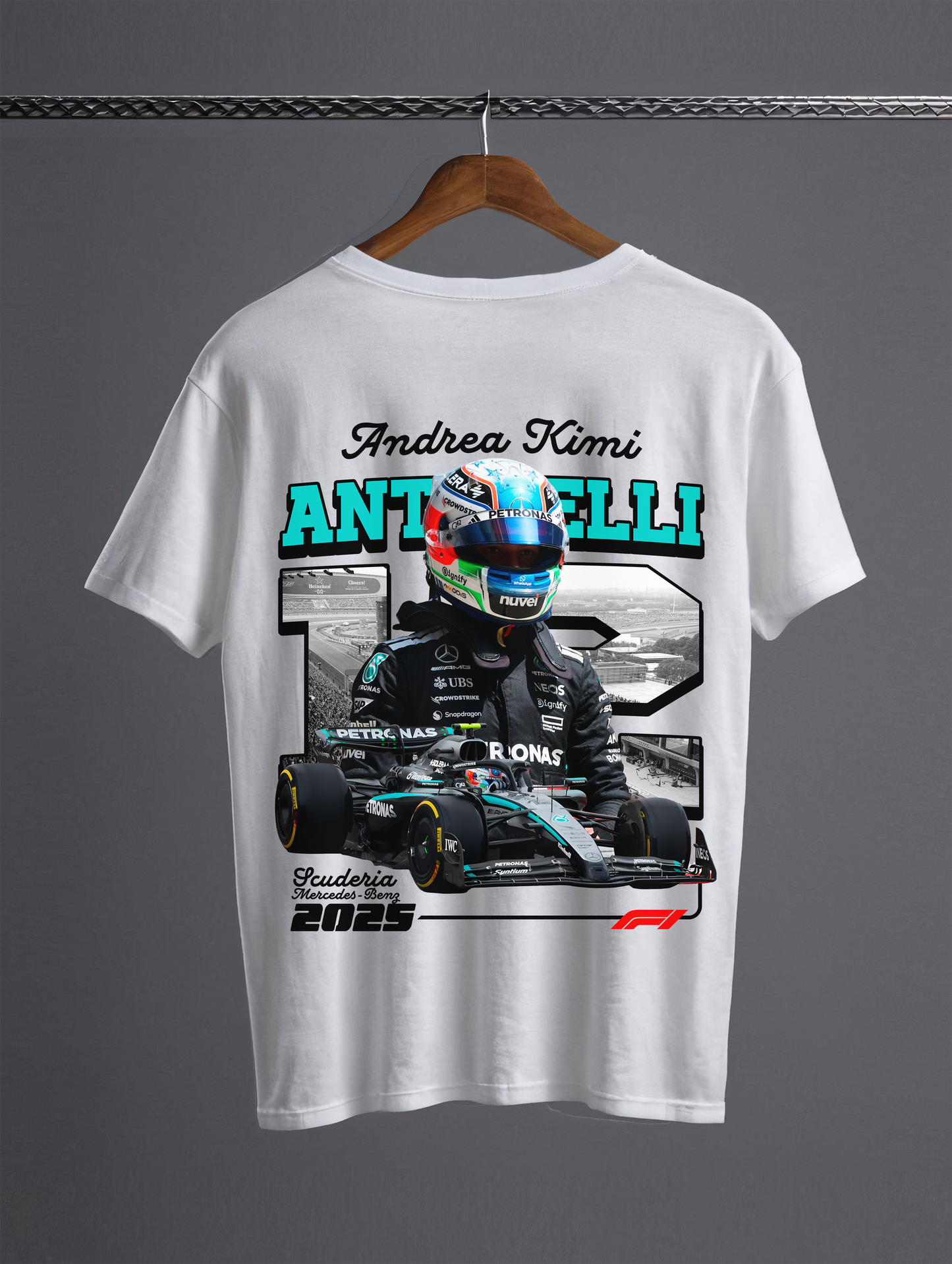 Andrea Kimi Antonelli Mercedes F1 2025 Graphic T-Shirt